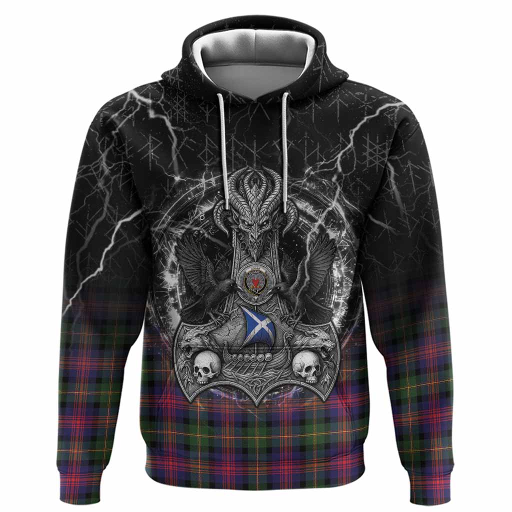 Logan Tartan Crest Hoodie Celtic Odin's Raven Legacy