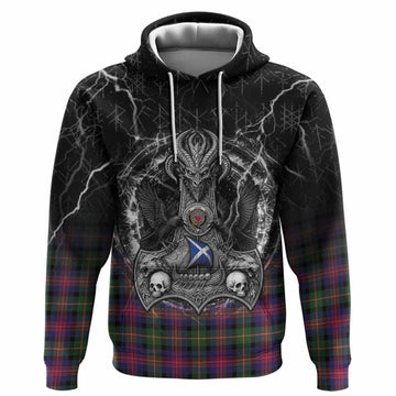 Logan Tartan Crest Hoodie Celtic Odin's Raven Legacy