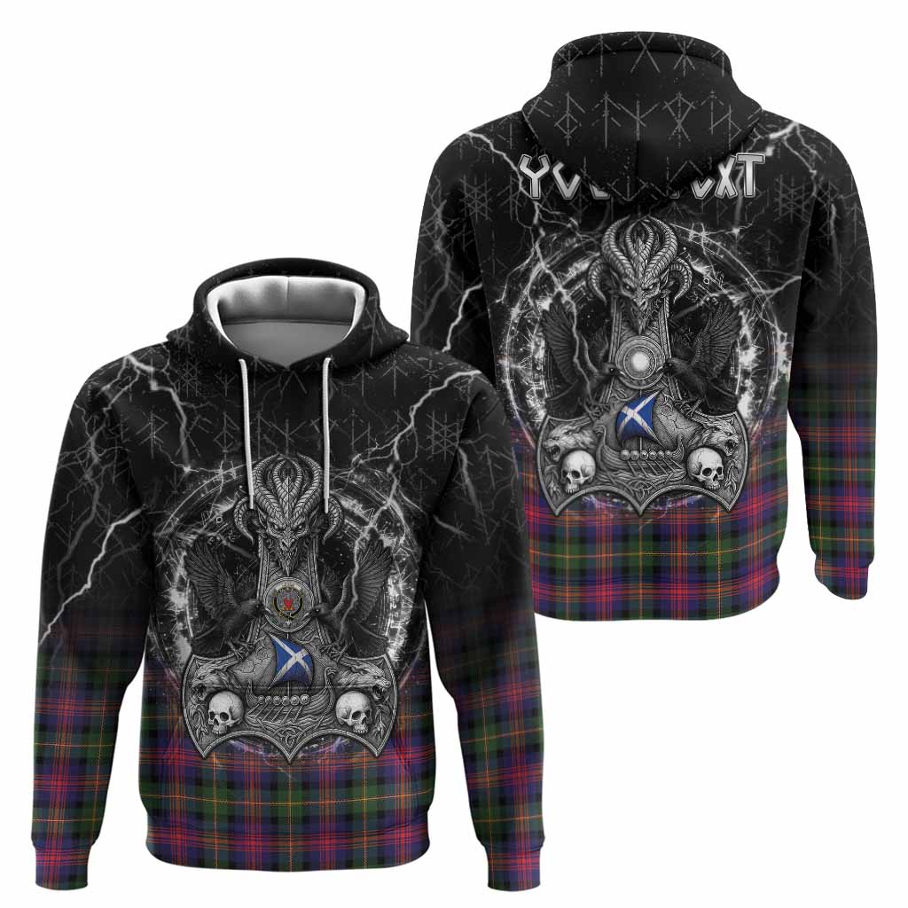 Logan Tartan Crest Hoodie Celtic Odin's Raven Legacy