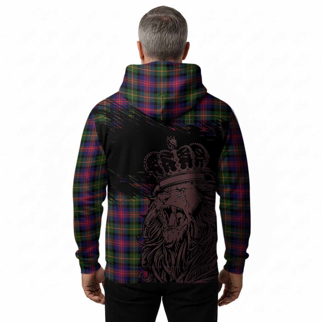 Logan Tartan Crest Hoodie Crowned Lion Heritage Style