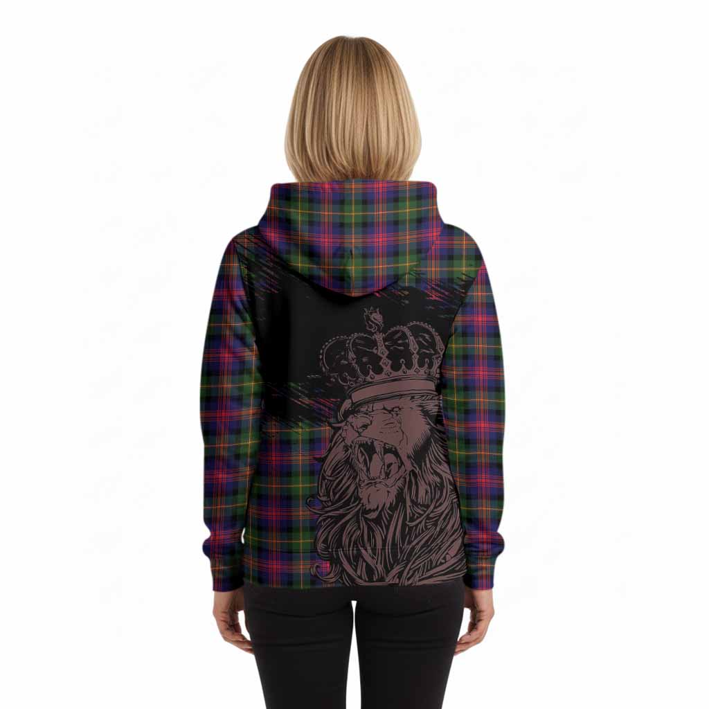 Logan Tartan Crest Hoodie Crowned Lion Heritage Style