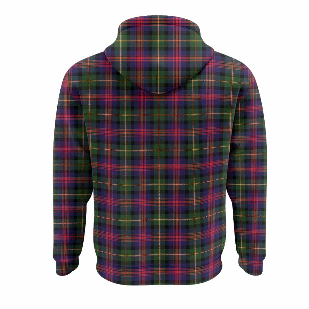 Logan Tartan Crest Hoodie Ferocious Lion Style