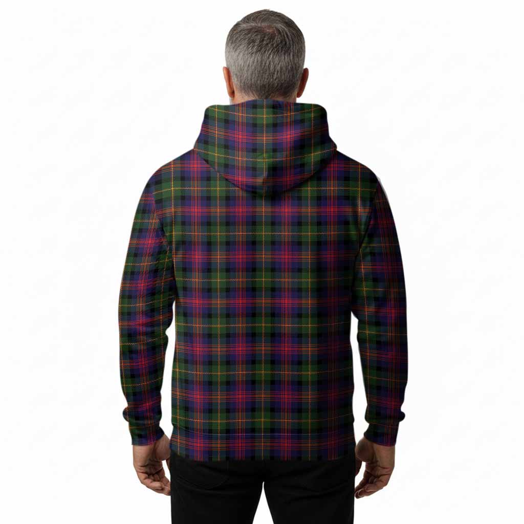Logan Tartan Crest Hoodie Ferocious Lion Style