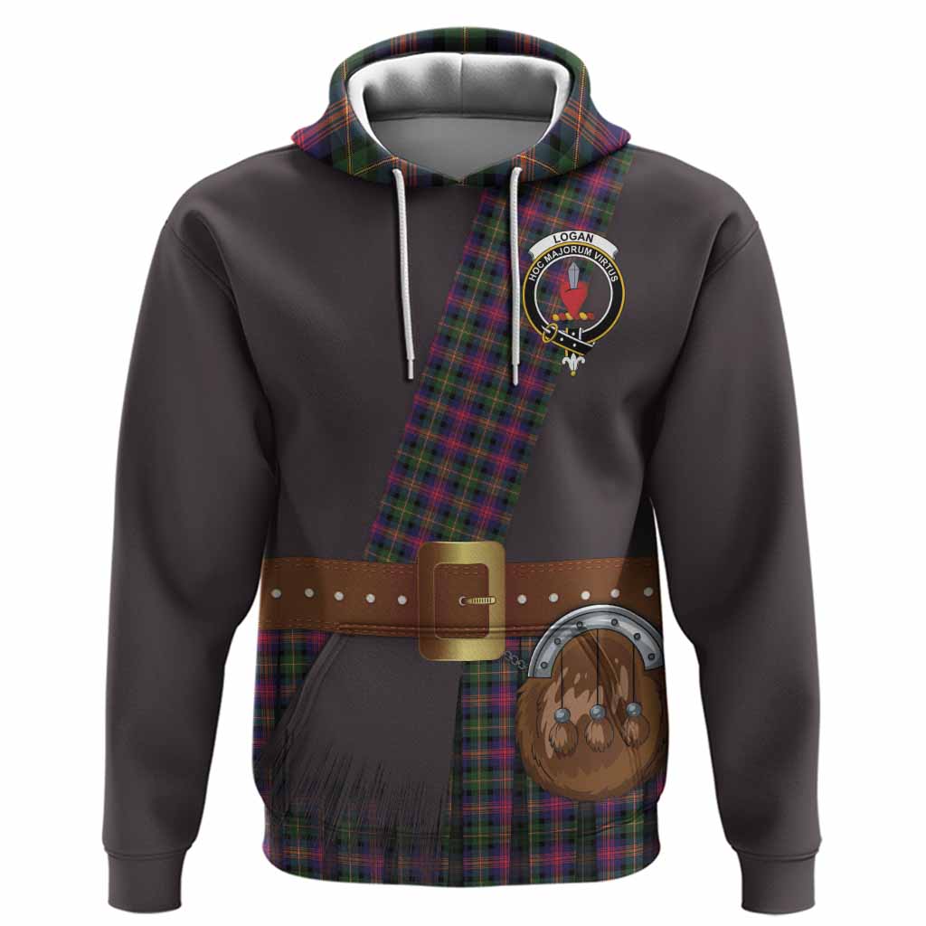 Logan Tartan Crest Hoodie Kilt Costume Style