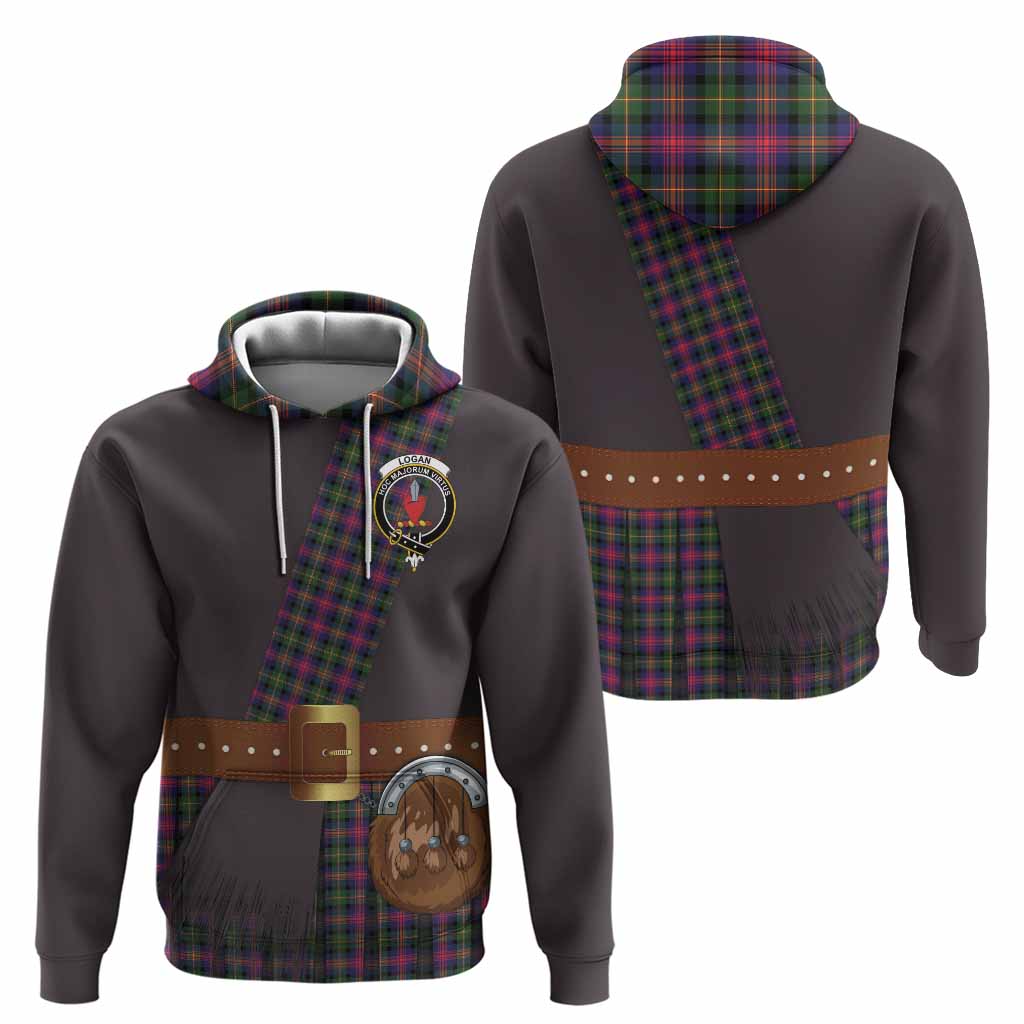 Logan Tartan Crest Hoodie Kilt Costume Style