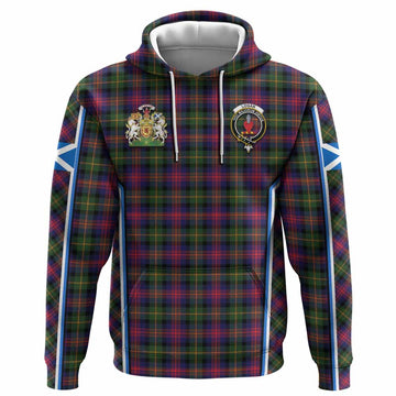 Logan Tartan Crest Hoodie Scotland Coat of Arm Flag Style