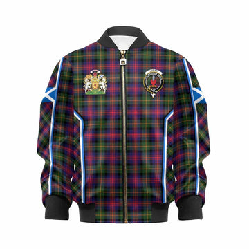 Logan Tartan Crest Kid Bomber Jacket Scotland Coat of Arm Flag Style - Tartan Vibes Clothing