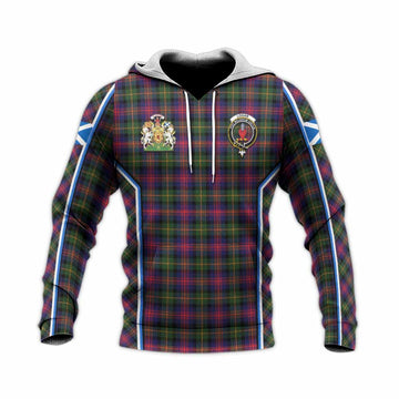 Logan Tartan Crest Knitted Hoodie Scotland Coat of Arm Flag Style - Tartan Vibes Clothing