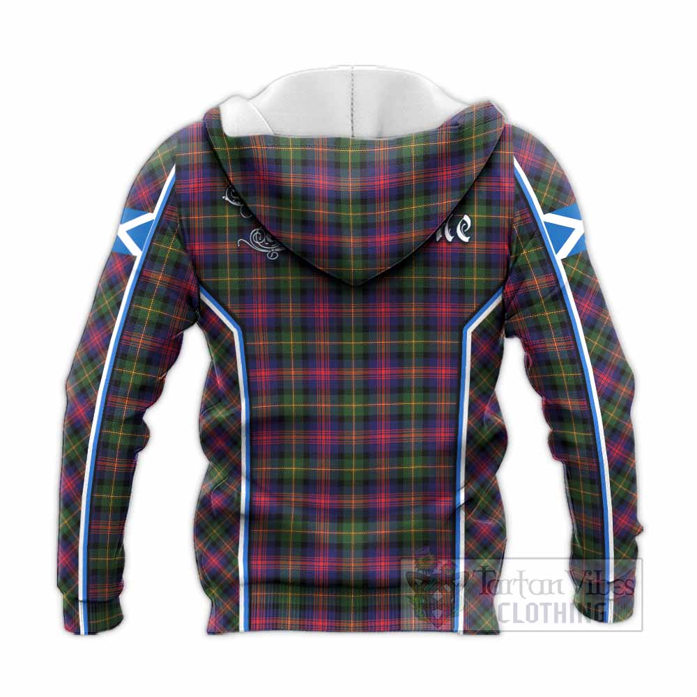 Logan Tartan Crest Knitted Hoodie Scotland Coat of Arm Flag Style - Tartan Vibes Clothing