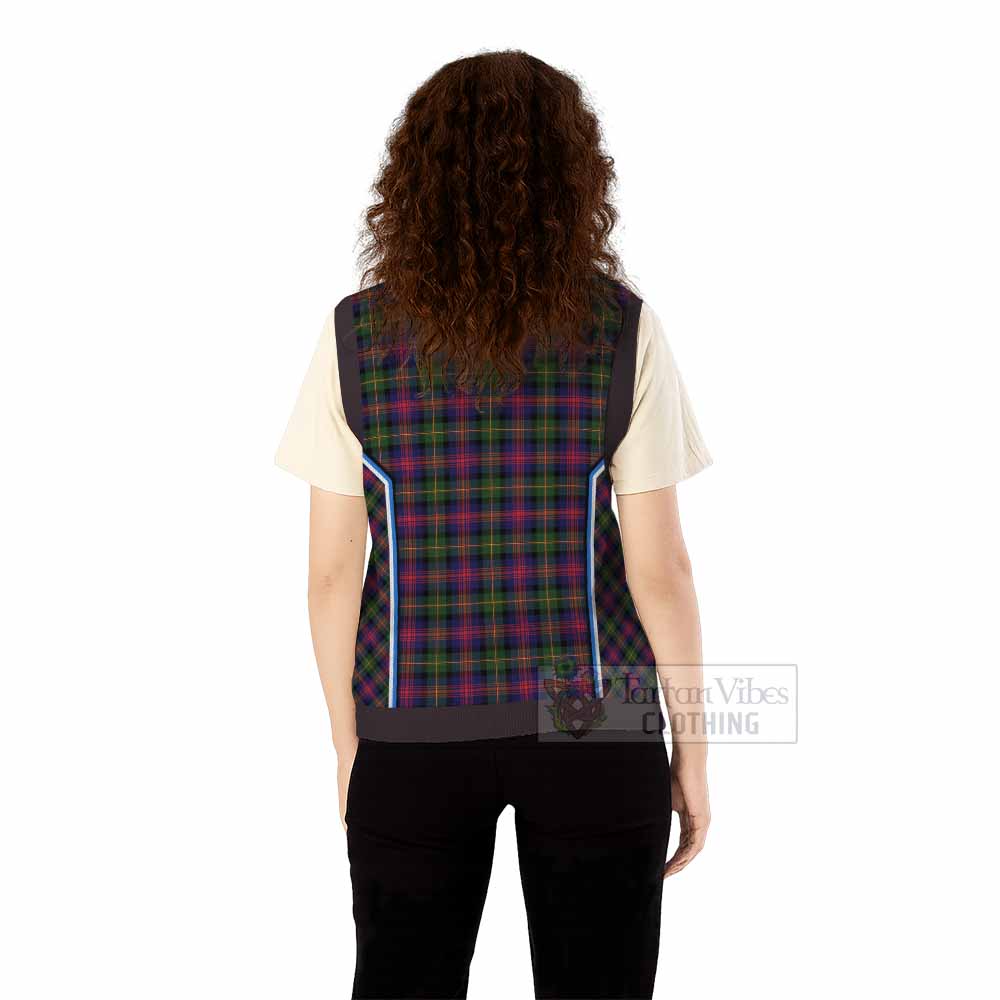 Logan Tartan Crest Knitted V-Neck Vest Scotland Coat of Arm Flag Style - Tartan Vibes Clothing