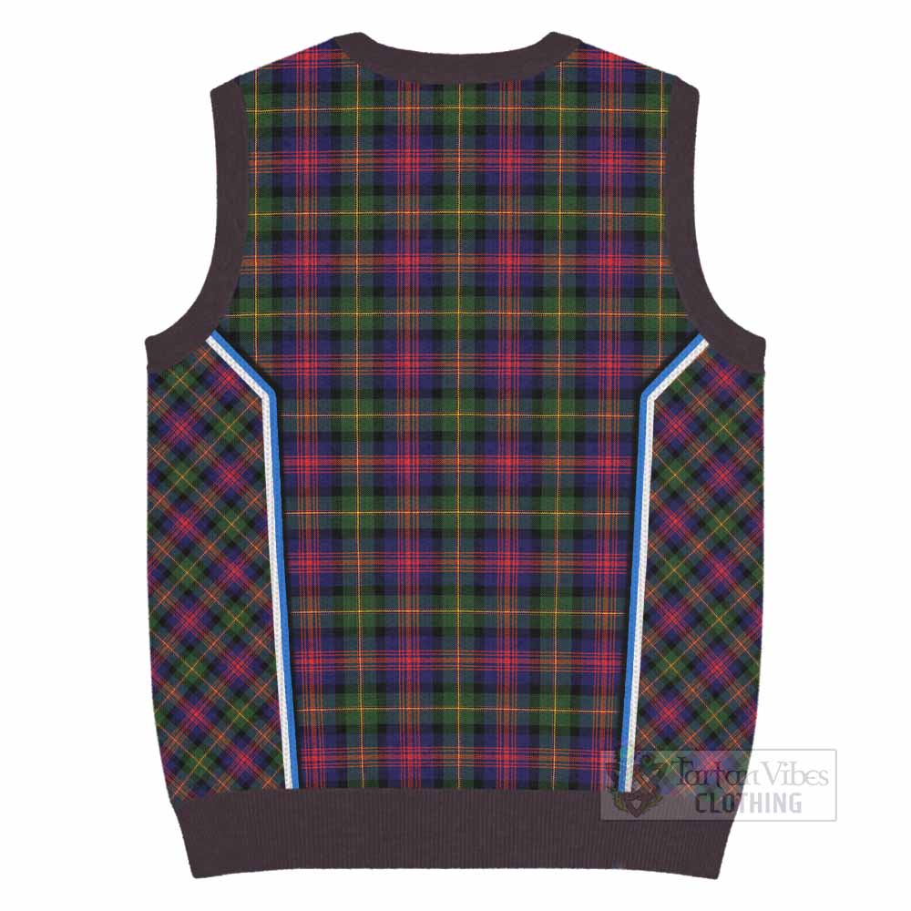 Logan Tartan Crest Knitted V-Neck Vest Scotland Coat of Arm Flag Style - Tartan Vibes Clothing