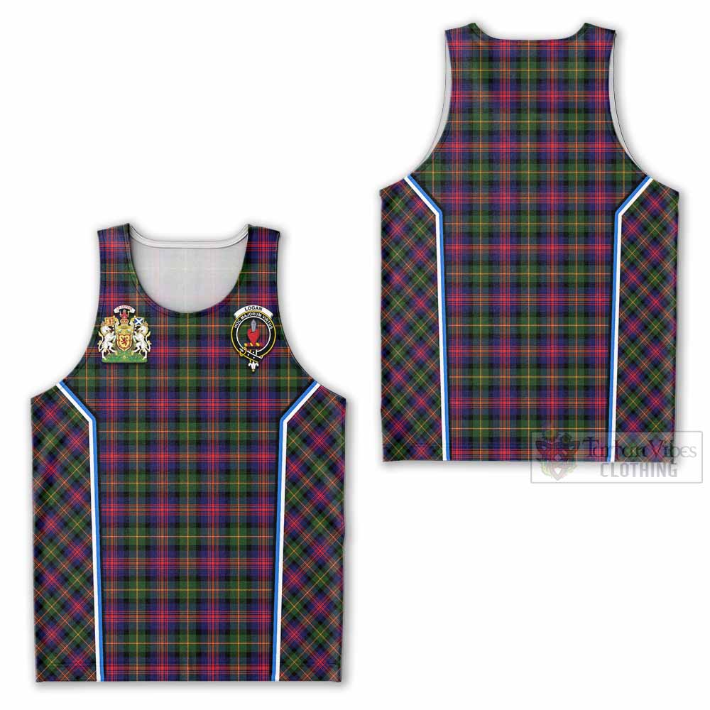 Logan Tartan Crest Men Tank Top Scotland Coat of Arm Flag Style - Tartan Vibes Clothing