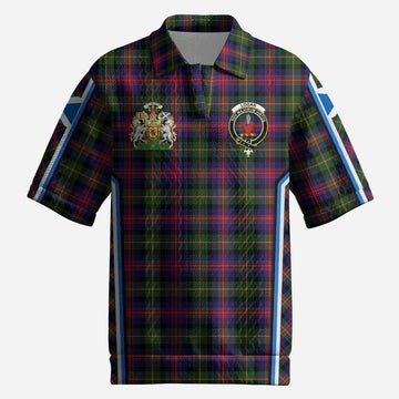 Logan Tartan Crest Men’s Polo Sweater Top Scotland Coat of Arm Flag Style