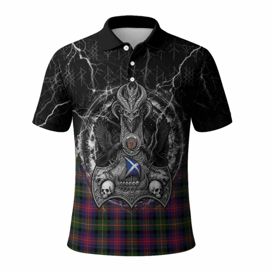 Logan Tartan Crest Polo Shirt Celtic Odin's Raven Legacy