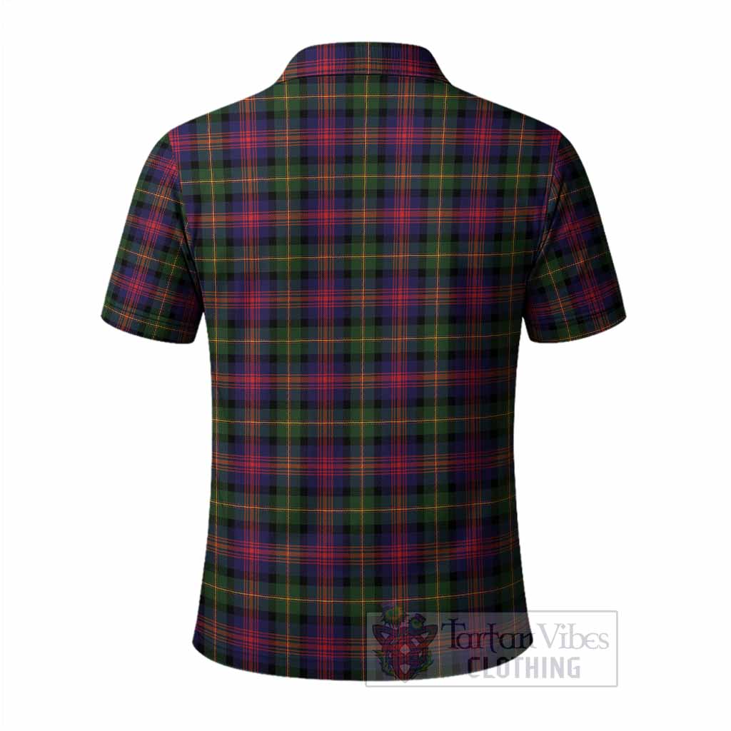 Logan Tartan Crest Polo Shirt Ferocious Lion Style