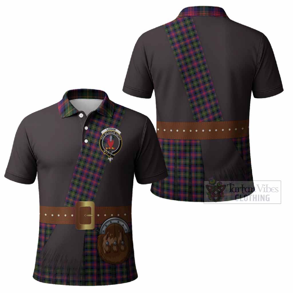 Logan Tartan Crest Polo Shirt Kilt Costume Style