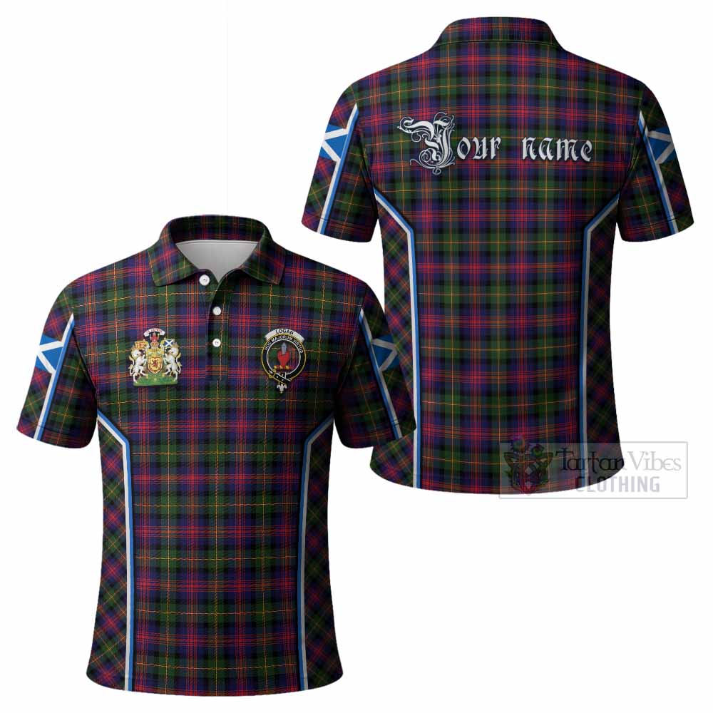Logan Tartan Crest Polo Shirt Scotland Coat of Arm Flag Style - Tartan Vibes Clothing