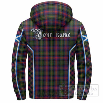Logan Tartan Crest Sherpa Hoodie Scotland Coat of Arm Flag Style - Tartan Vibes Clothing