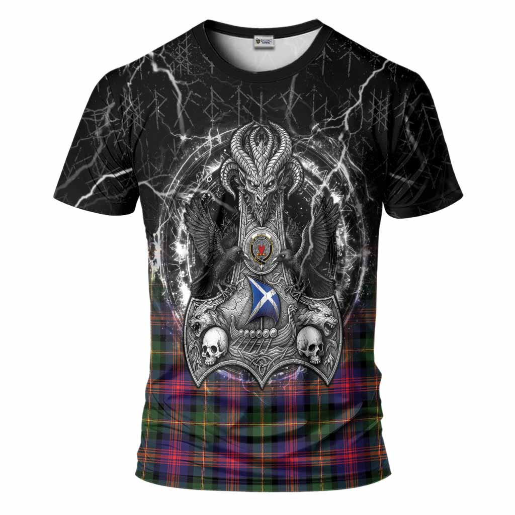 Logan Tartan Crest T-Shirt Celtic Odin's Raven Legacy