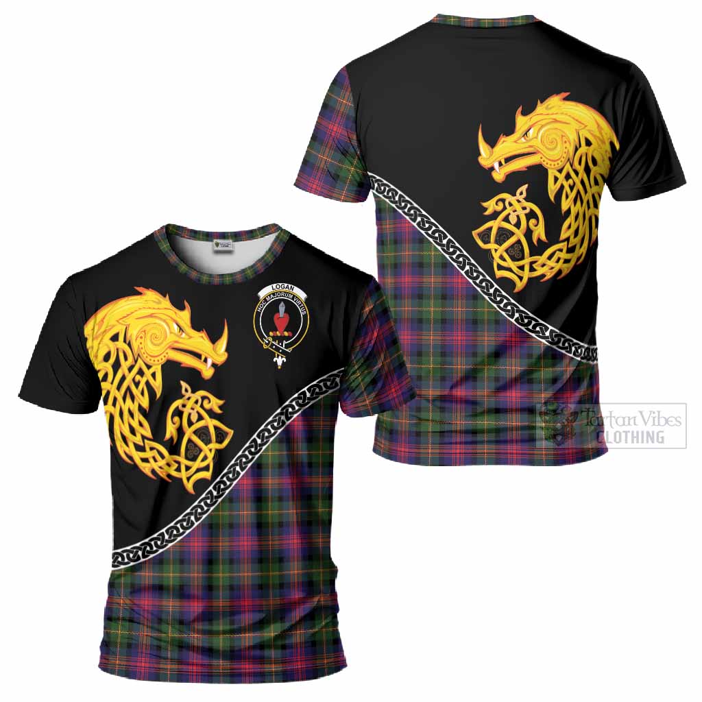 Logan Tartan Crest T-Shirt Legendary Dragon Knot Half Style