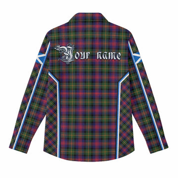 Logan Tartan Crest Women Casual Shirt Scotland Coat of Arm Flag Style