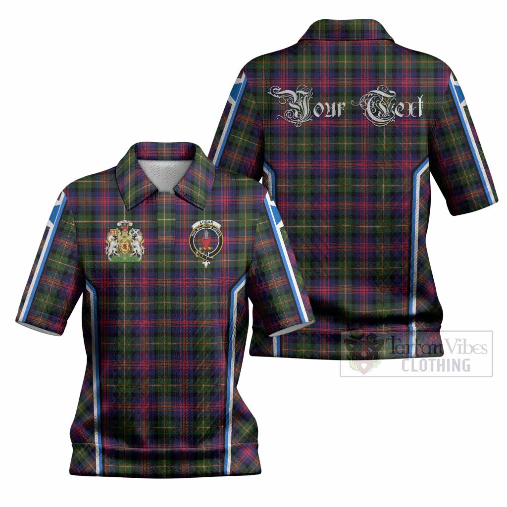 Logan Tartan Crest Women’s Polo Sweater Top Scotland Coat of Arm Flag Style