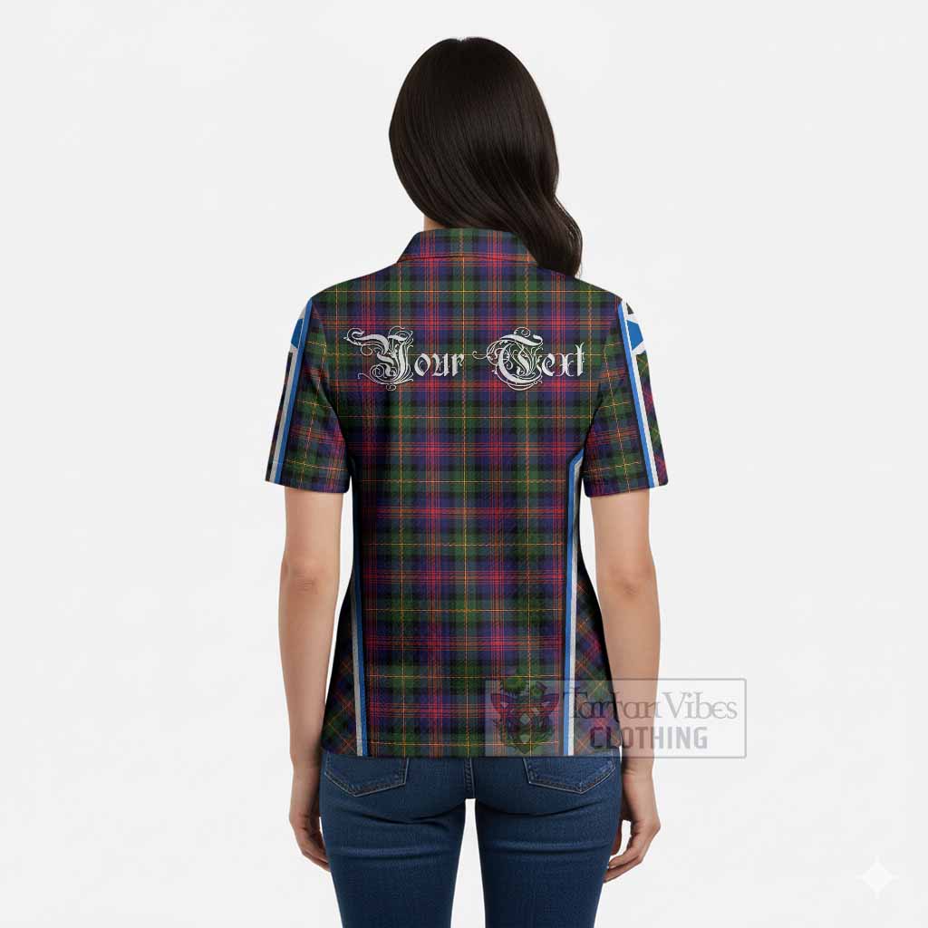 Logan Tartan Crest Women’s Polo Sweater Top Scotland Coat of Arm Flag Style