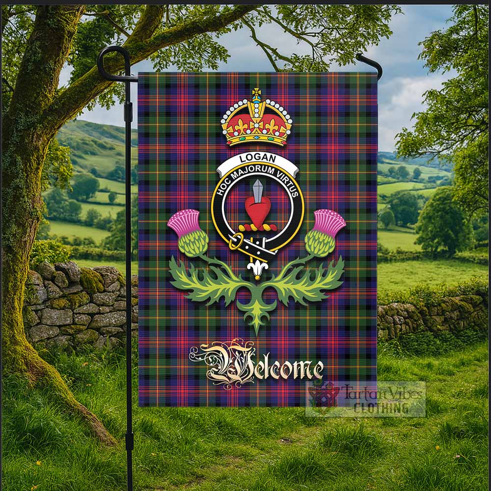 Logan Tartan Family Crest Garden Flag Royal Thistle Welcome Style - Tartan Vibes Clothing