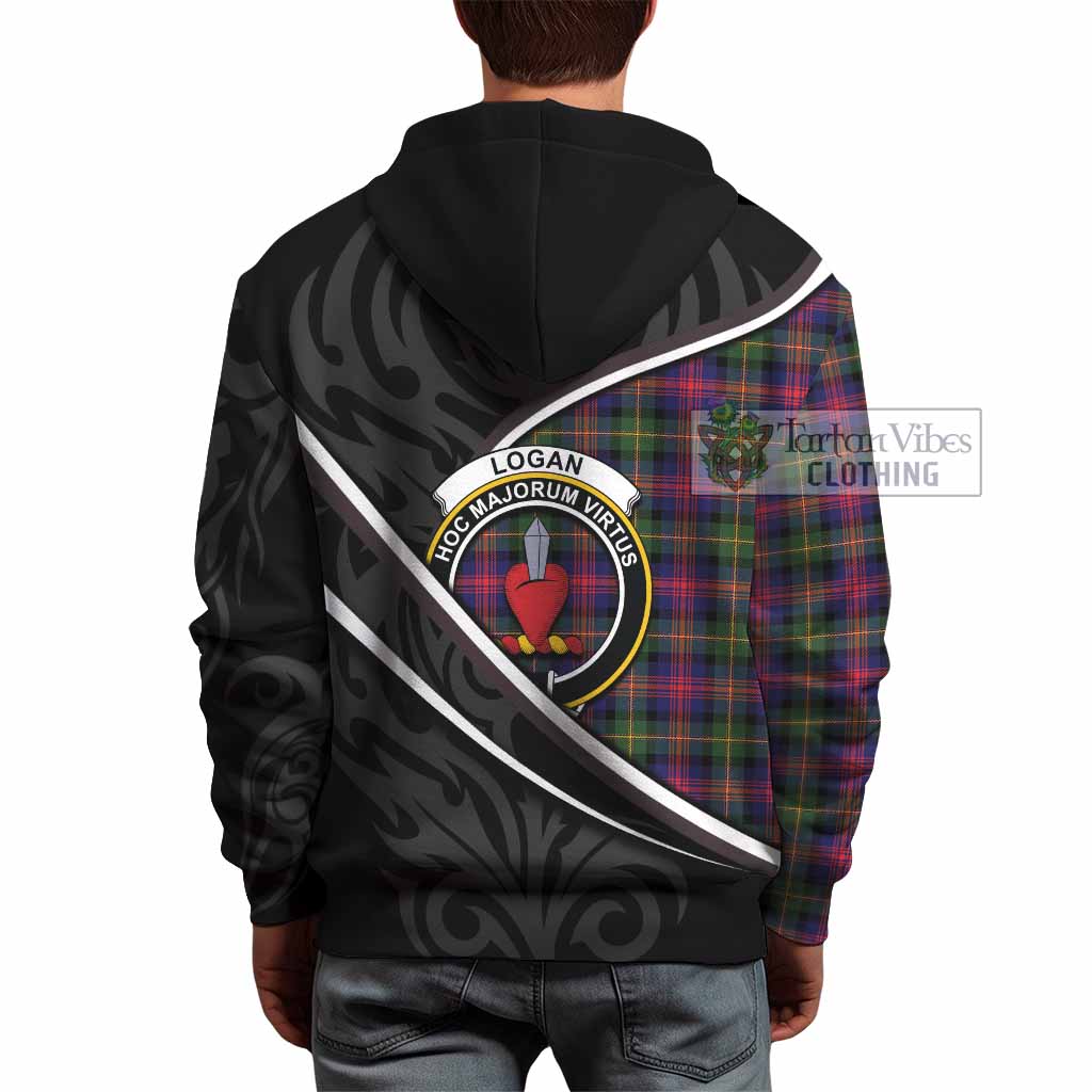 Logan Tartan Family Crest Hoodie Celtic Scottish Thistle Floral - Tartan Vibes Clothing