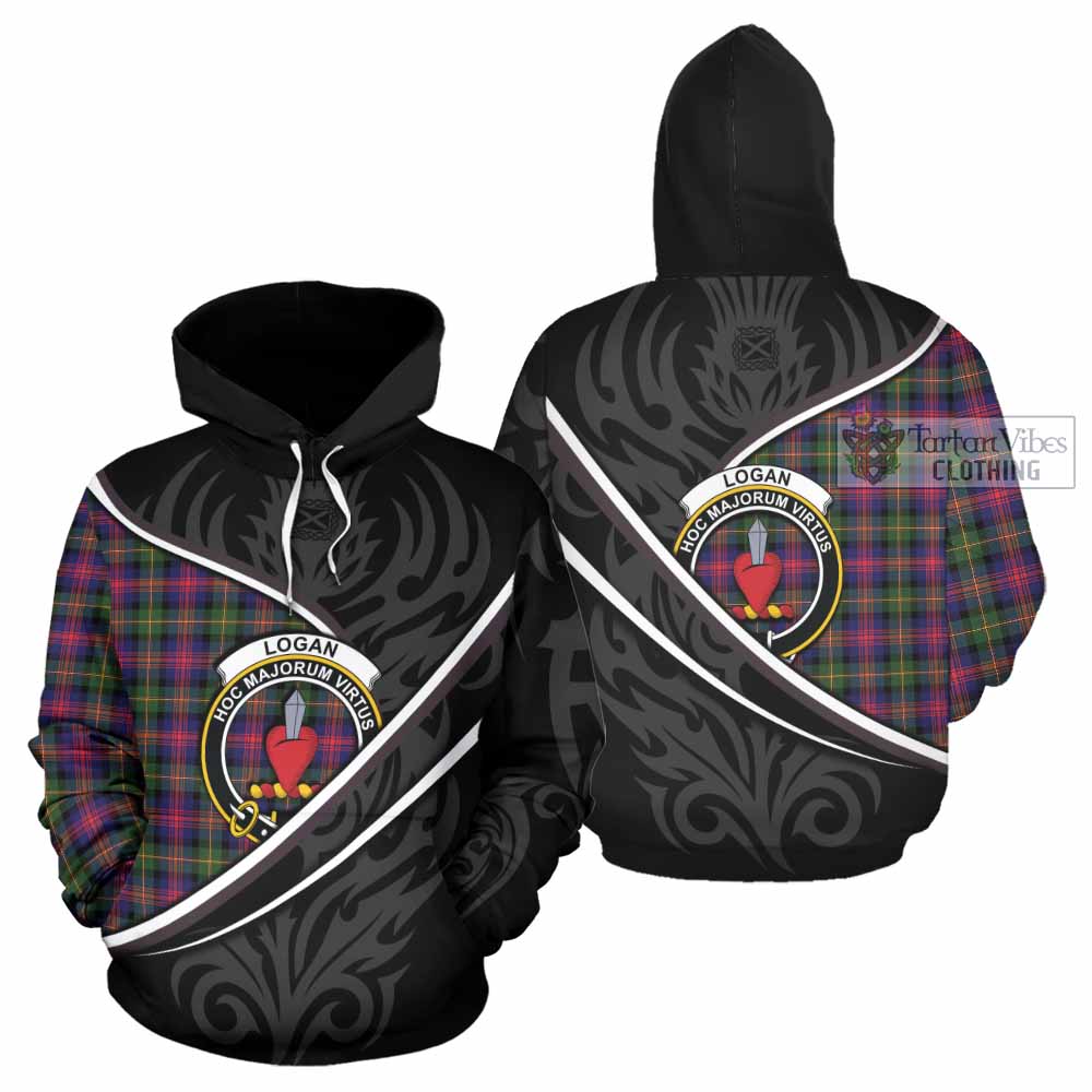 Logan Tartan Family Crest Hoodie Celtic Scottish Thistle Floral - Tartan Vibes Clothing