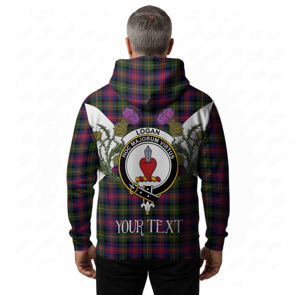 Logan Tartan Family Crest Hoodie Scottish Burns Night Thistle Floral