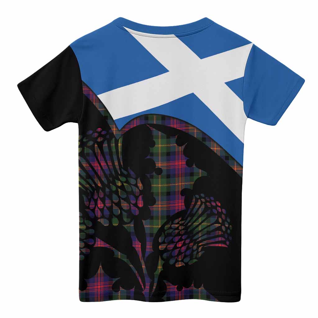 Logan Tartan Family Crest Kid T-shirt Scotland Thistle Floral Flag Style