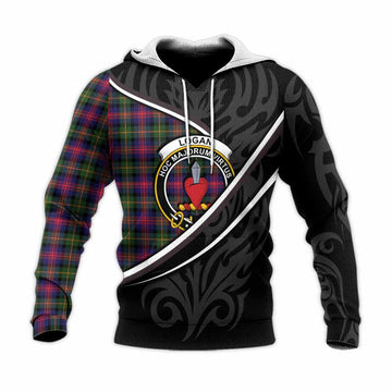 Logan Tartan Family Crest Knitted Hoodie Celtic Scottish Thistle Floral - Tartan Vibes Clothing