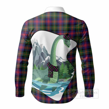 Logan Tartan Family Crest Long Sleeve Button Shirts Nessie Scottish Loch Ness Monster