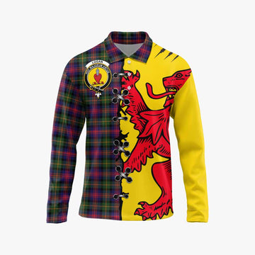 Logan Tartan Family Crest Long Sleeve Polo Shirt Lion Rampant Honor