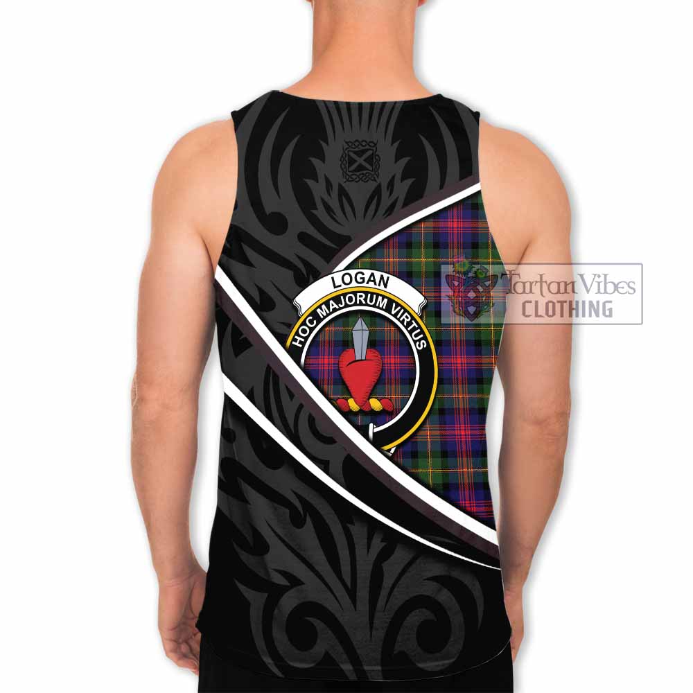 Logan Tartan Family Crest Men Tank Top Celtic Scottish Thistle Floral - Tartan Vibes Clothing