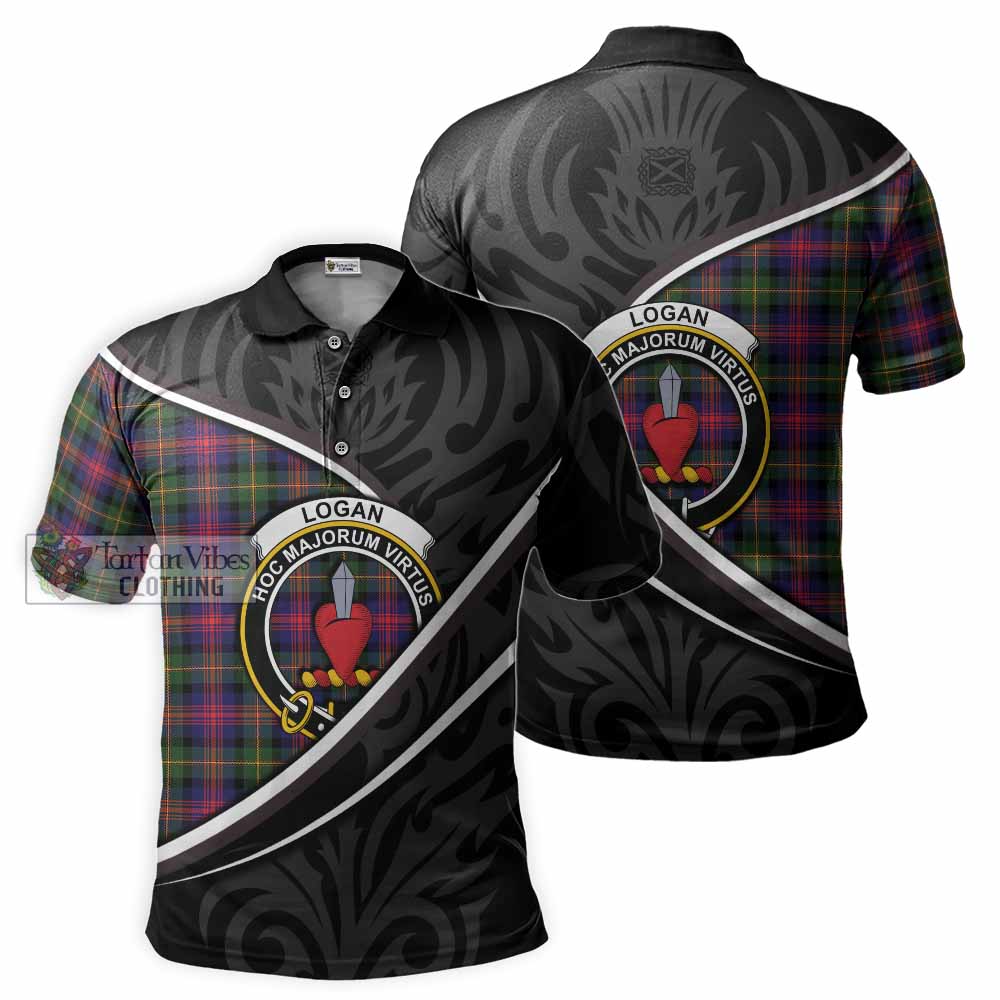 Logan Tartan Family Crest Polo Shirt Celtic Scottish Thistle Floral - Tartan Vibes Clothing