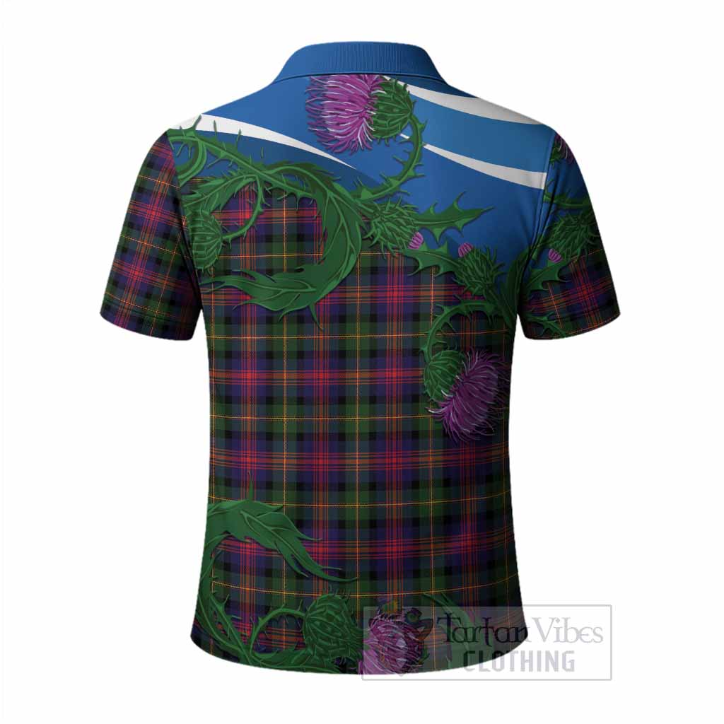 Logan Tartan Family Crest Polo Shirt Thistle in Minimalism