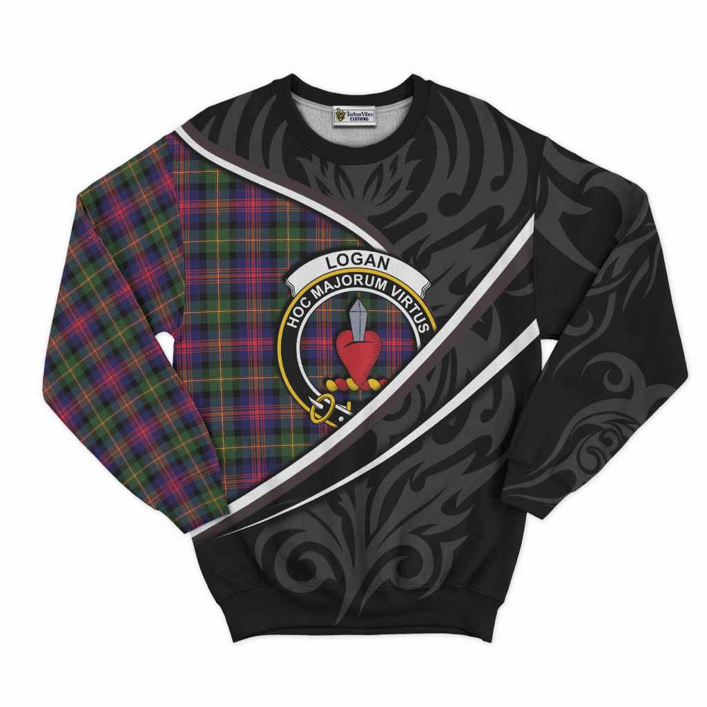 Logan Tartan Family Crest Sweatshirt Celtic Scottish Thistle Floral - Tartan Vibes Clothing