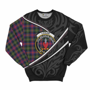 Logan Tartan Family Crest Sweatshirt Celtic Scottish Thistle Floral