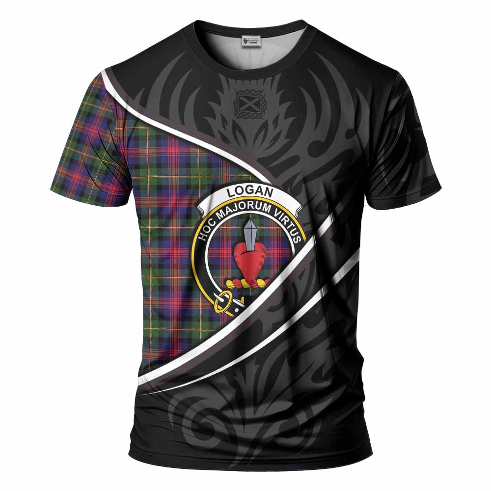 Logan Tartan Family Crest T-shirt Celtic Scottish Thistle Floral - Tartan Vibes Clothing
