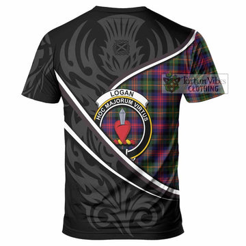 Logan Tartan Family Crest T-shirt Celtic Scottish Thistle Floral - Tartan Vibes Clothing