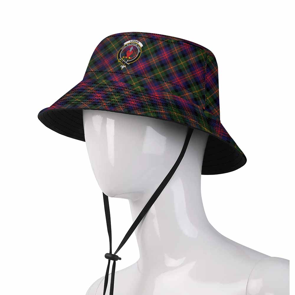 Logan Tartan Fishing Hat with Family Crest