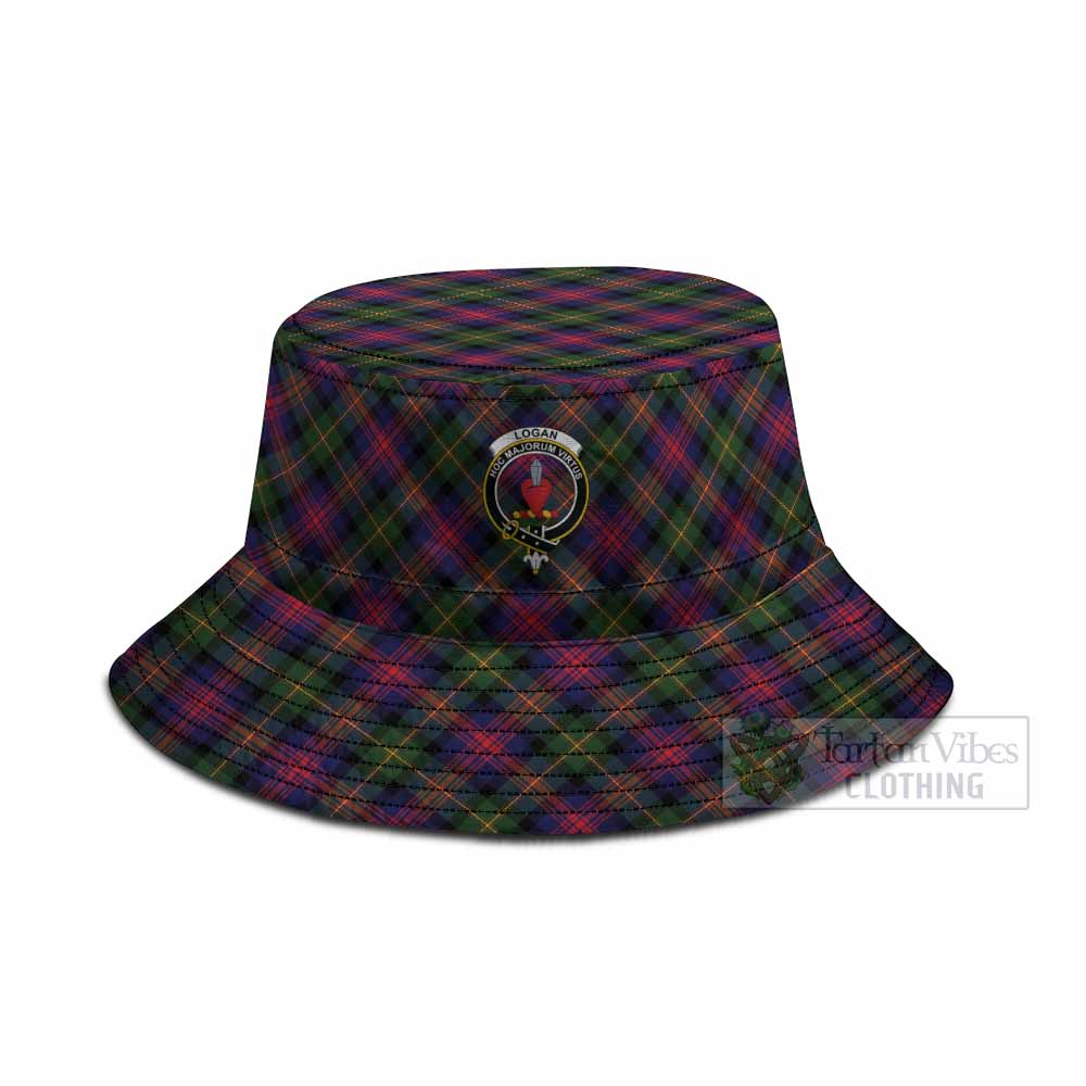Logan Tartan Fishing Hat with Family Crest