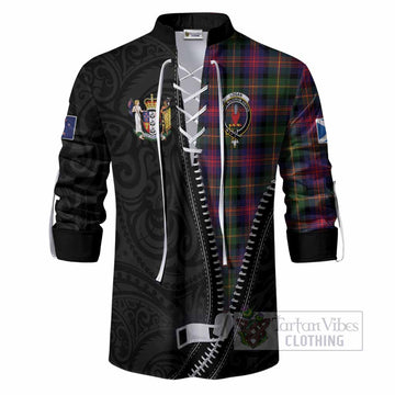 Logan Tartan Ghillie Shirt New Zealand Pattern Unique Zipper Stylized