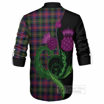 Logan Tartan Ghillie Shirt Traditional Scottish Thistle