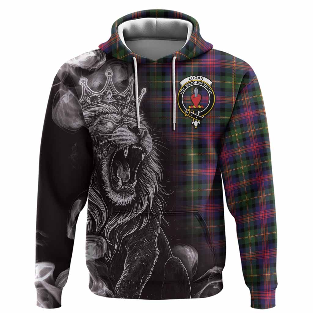 Logan Tartan Hoodie Roaring Lion Heritage