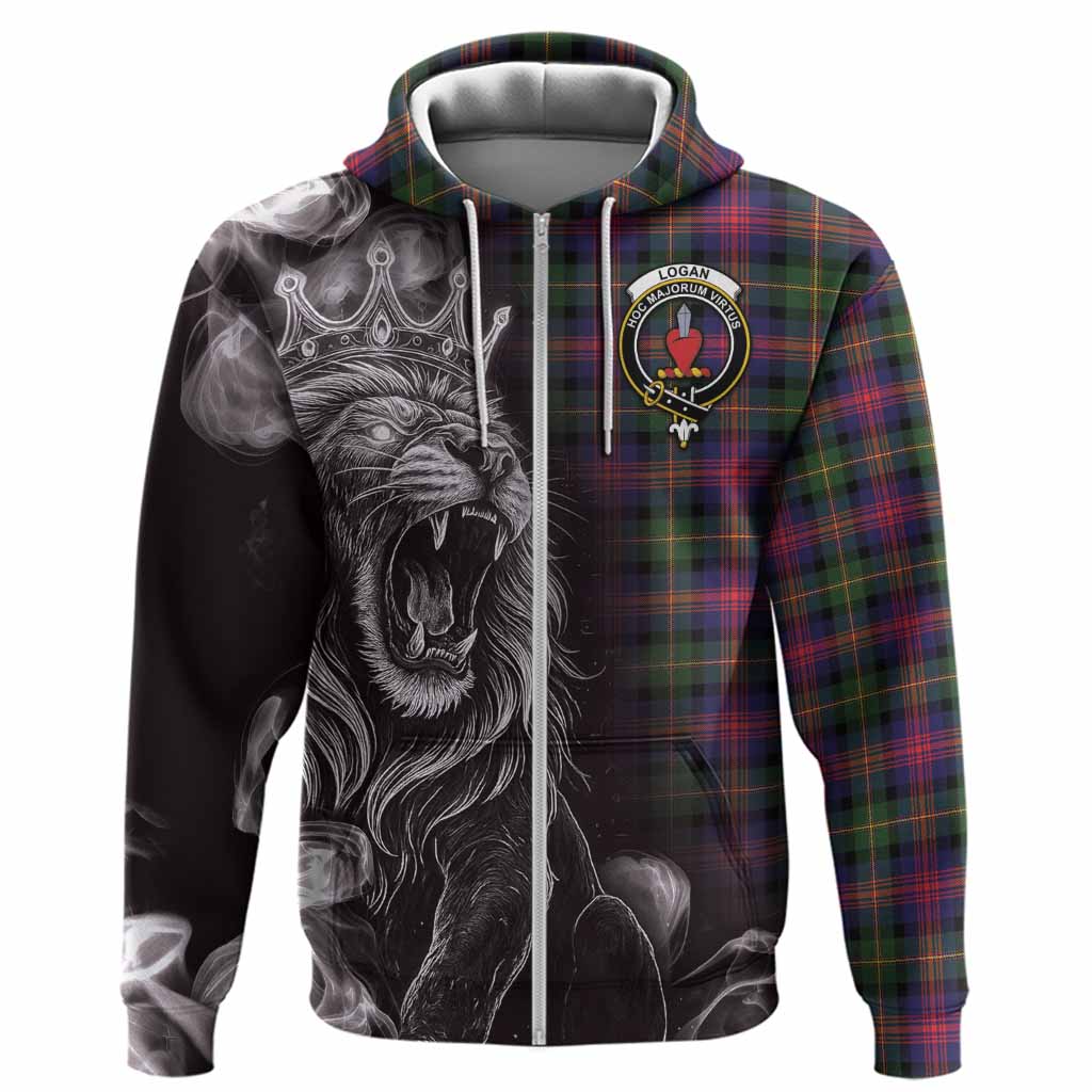 Logan Tartan Hoodie Roaring Lion Heritage