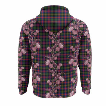 Logan Tartan Hoodie Seamless Scottish Thistle Flowers