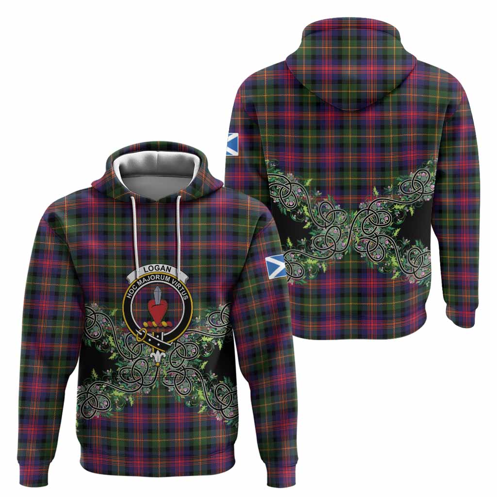 Logan Tartan Hoodie Thistle Scottish Spirit